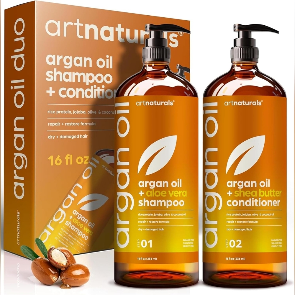 Argan oil shampoo and conditioner set 2pk 16fl oz